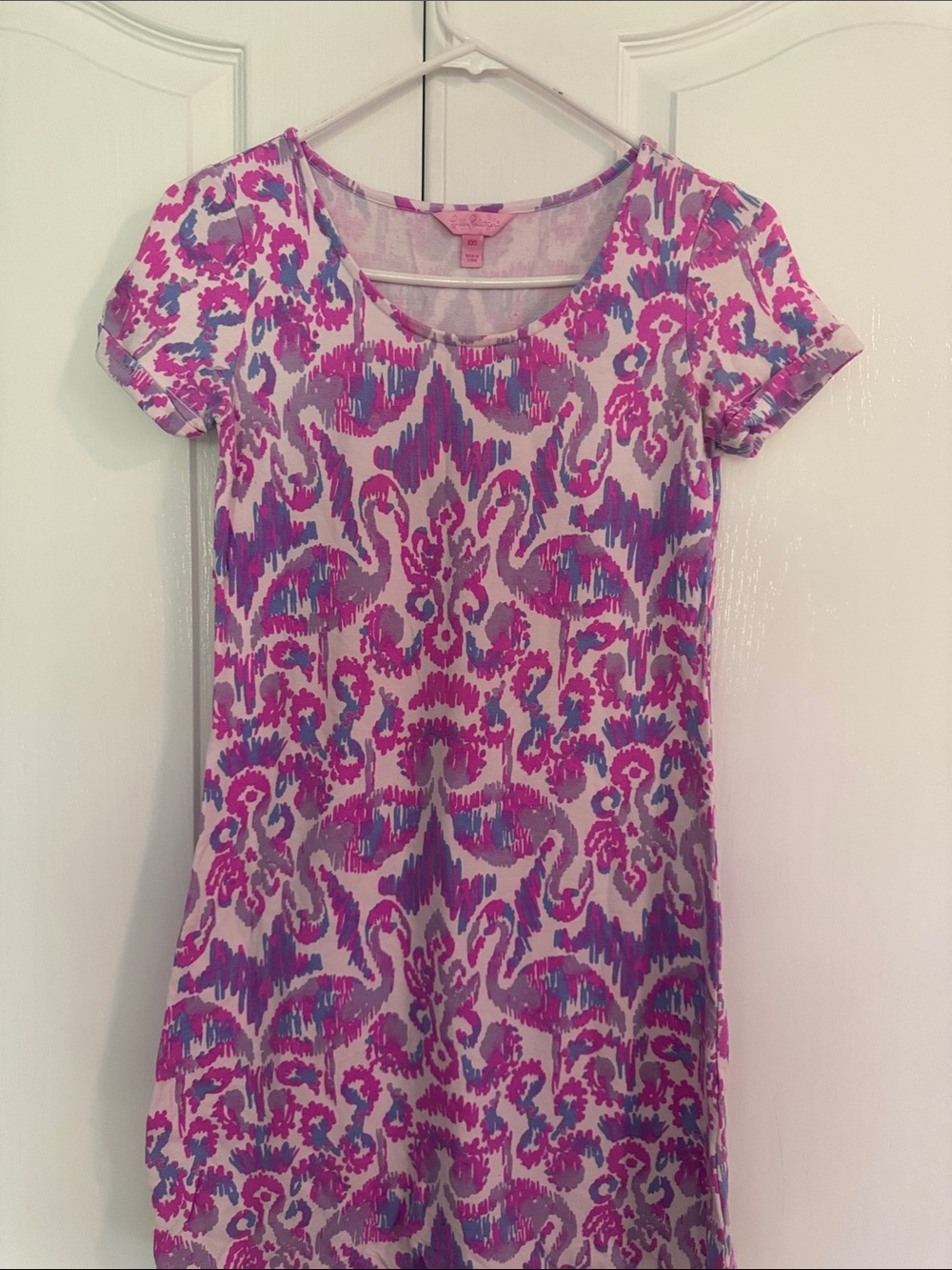 Lilly Pulitzer XXS Pink & Purple Printed Short Sleeve Dress